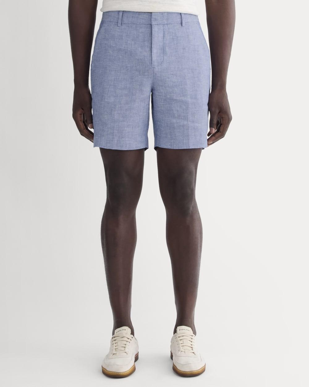 The 7" Linen Trouser Short | Chambray by EVERLANE