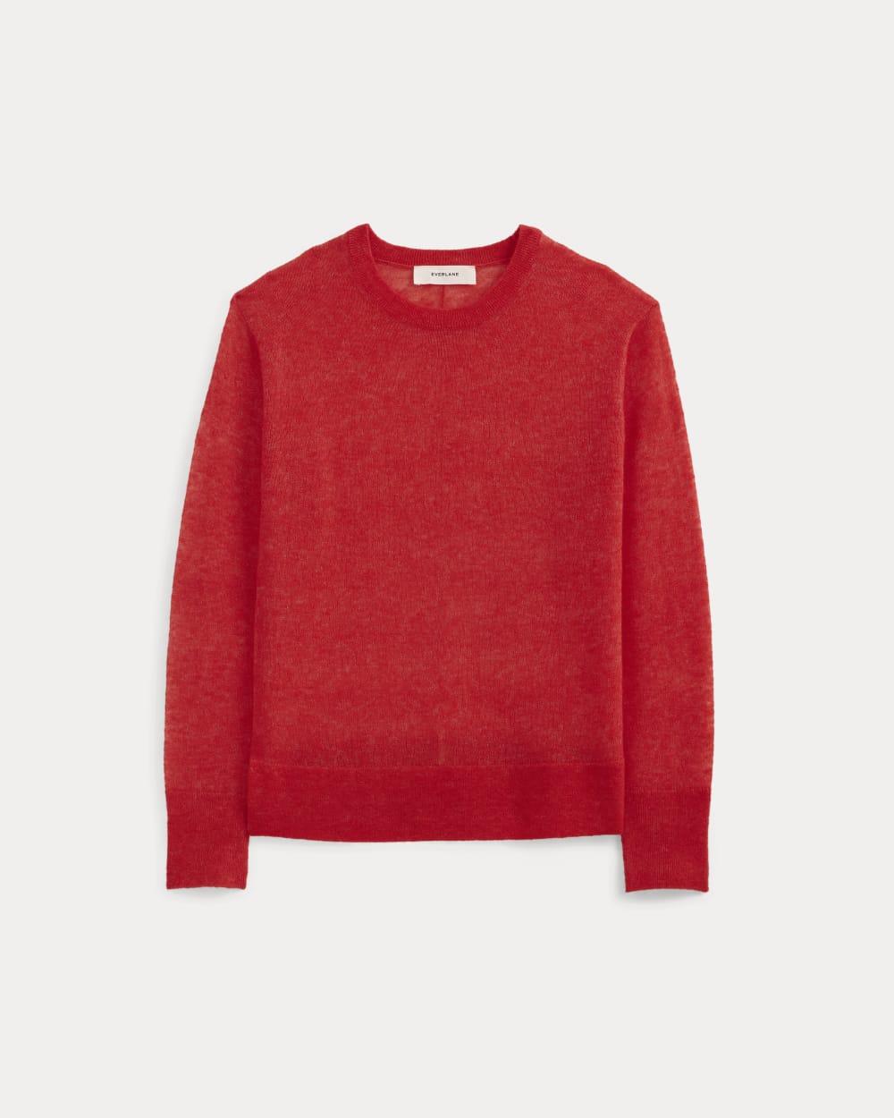 The Air Alpaca™ Relaxed Crew Top | Fiery Red by EVERLANE
