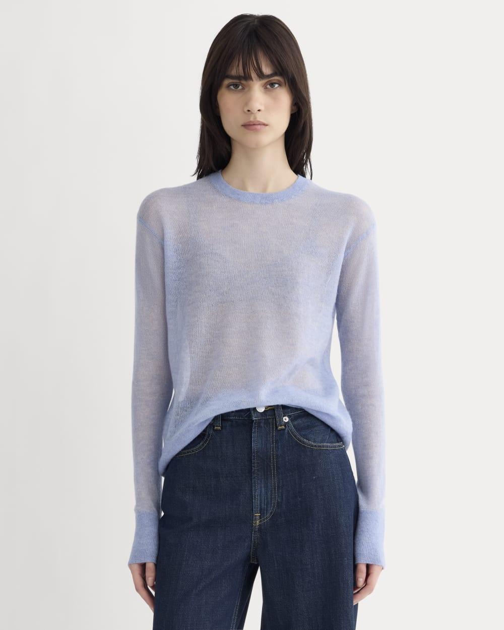 The Air Alpaca™ Relaxed Crew Top | Soft Blue by EVERLANE