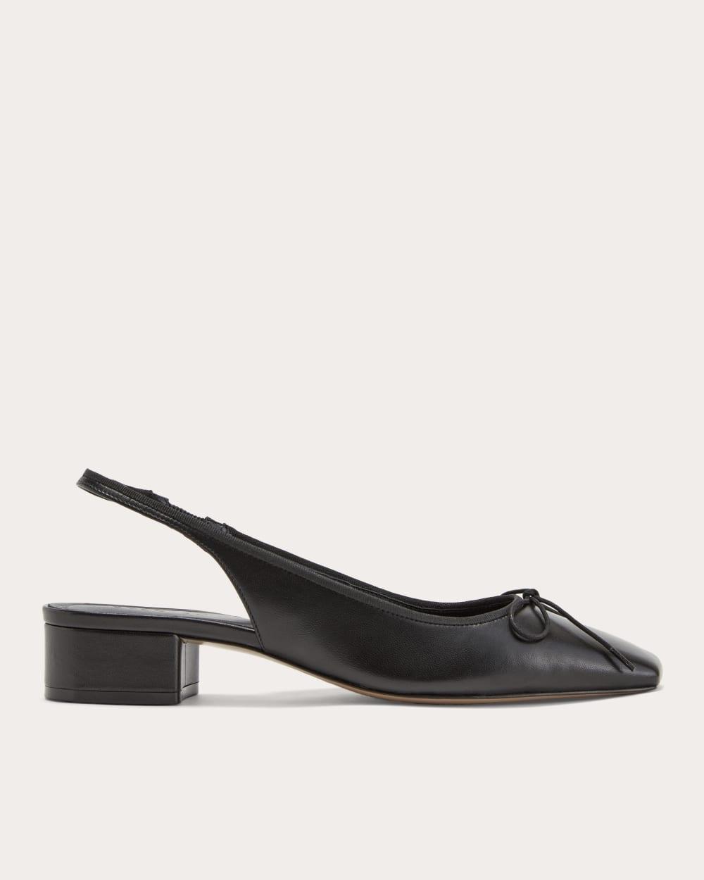 The Ballet Slingback Heel | Black by EVERLANE