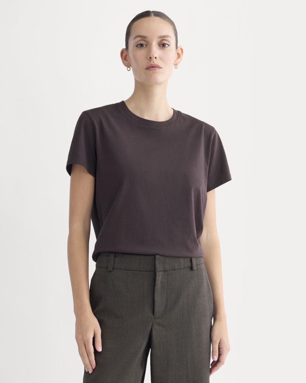 The Box-Cut Tee in Essential Cotton | Dark Chocolate | No Pocket by EVERLANE