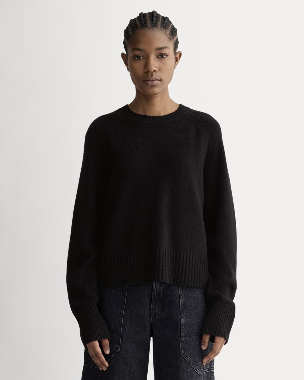 The Boxy Crew in Cashmere | Black by EVERLANE