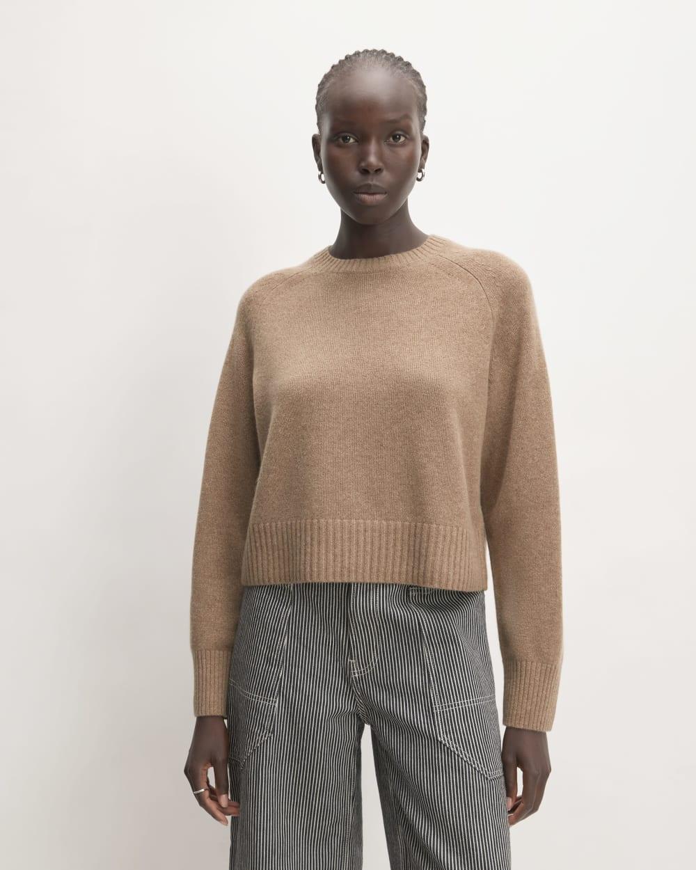 The Boxy Crew in Cashmere | Heathered Woodsmoke by EVERLANE