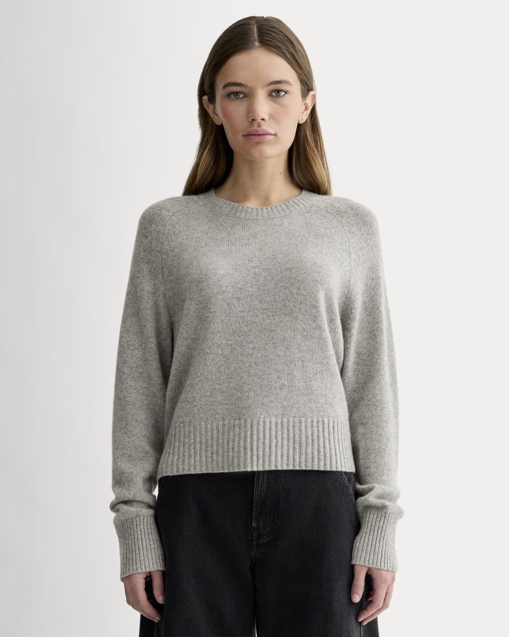 The Boxy Crew in Cashmere | Light Heather Grey by EVERLANE