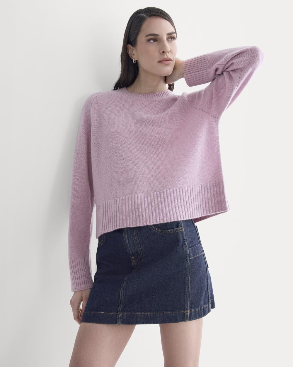 The Boxy Crew in Cashmere | Lilac Crush by EVERLANE