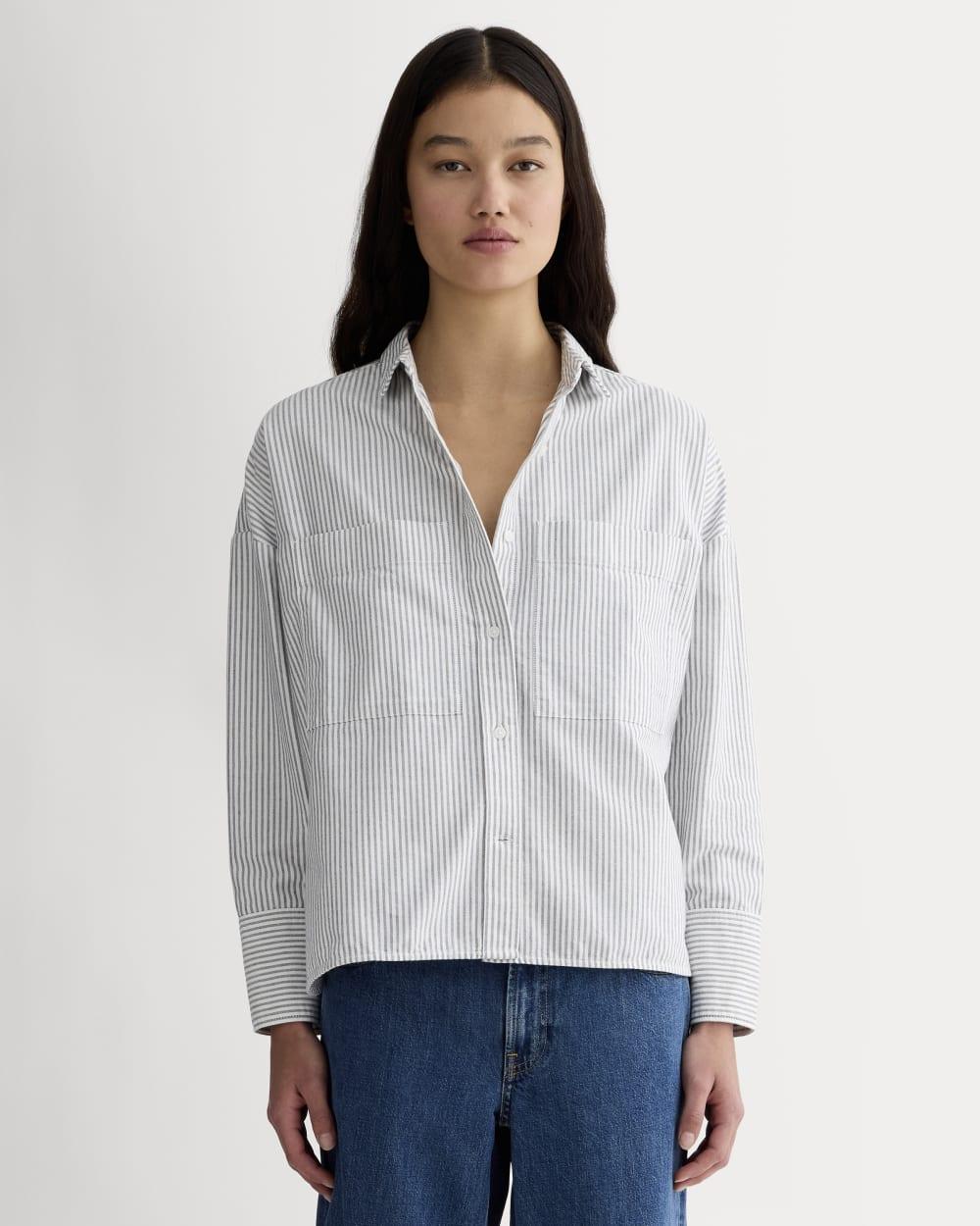 The Boxy Oxford | Black / White by EVERLANE