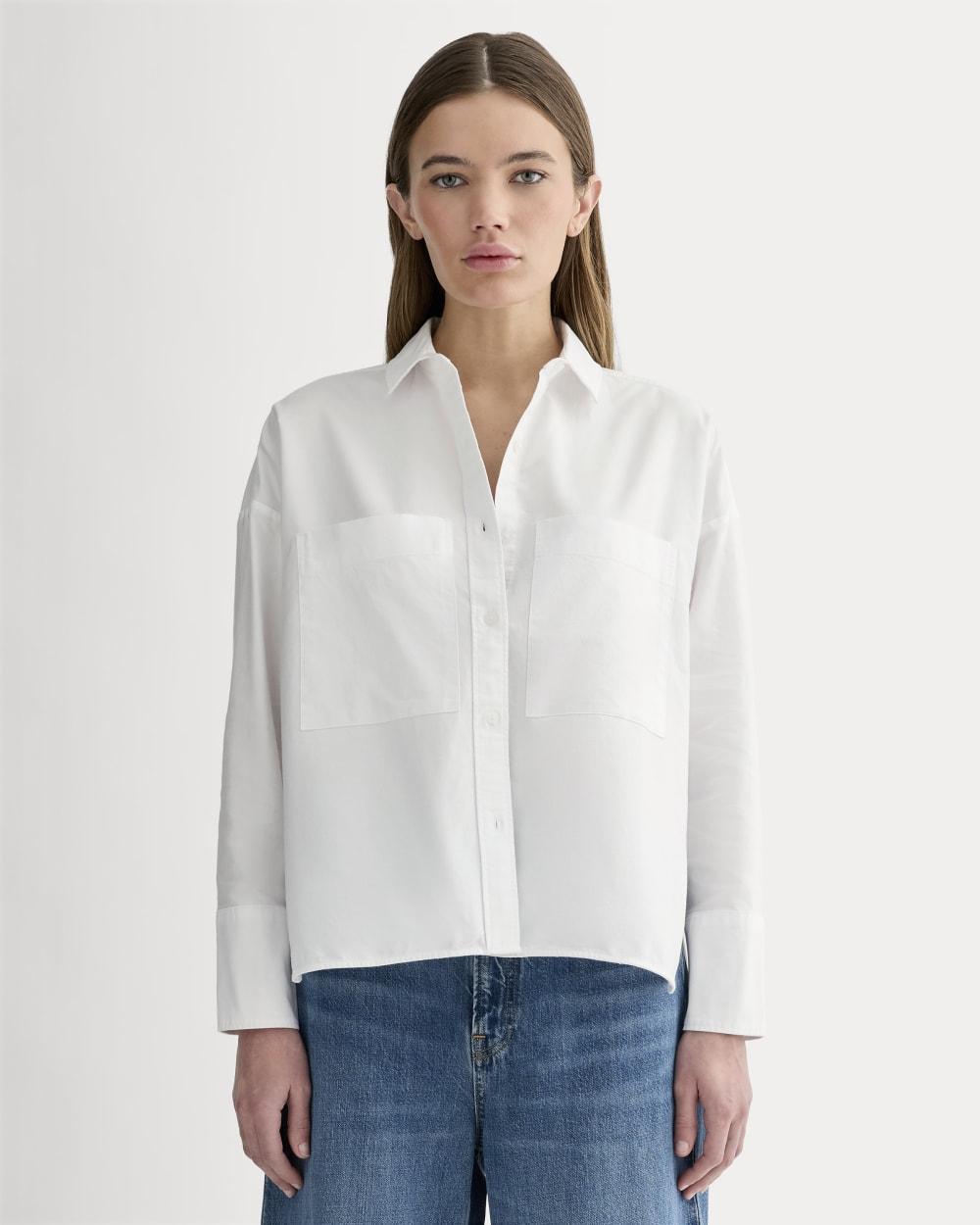 The Boxy Oxford | White by EVERLANE