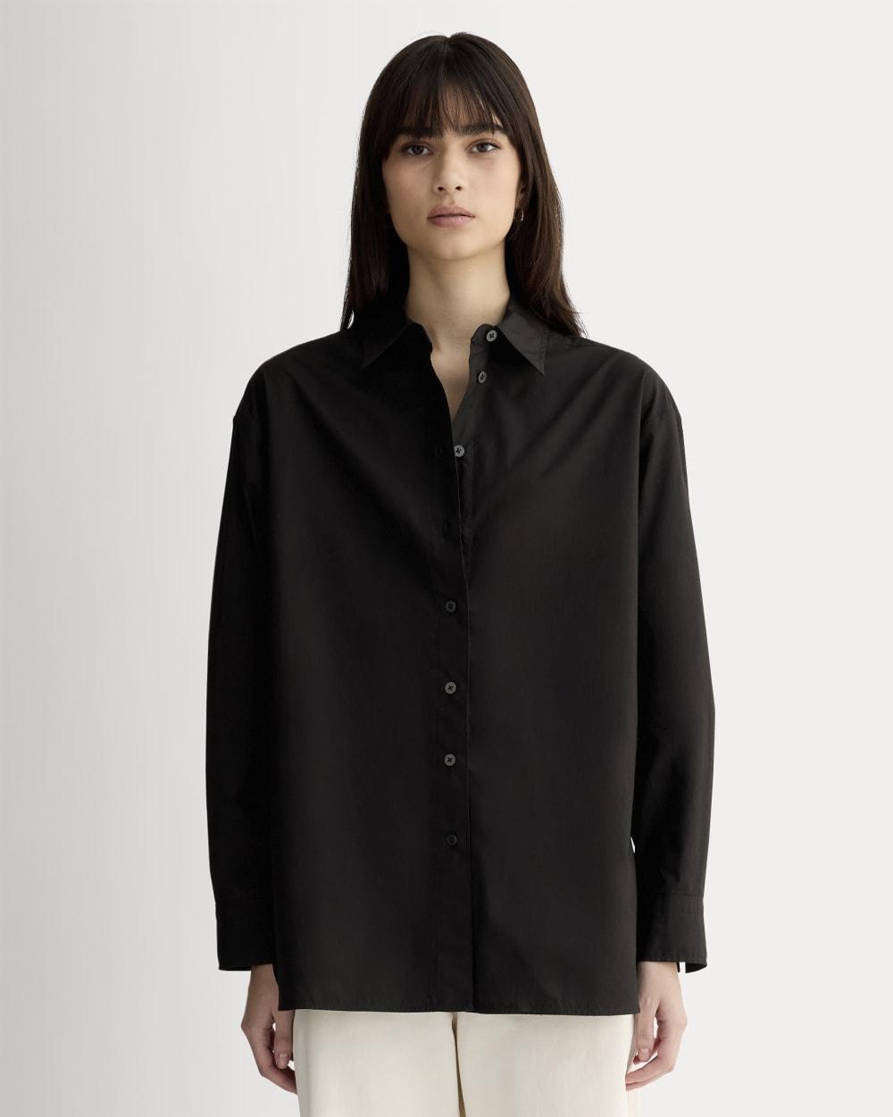 The Boyfriend Shirt in Ultrasoft Cotton | Black by EVERLANE