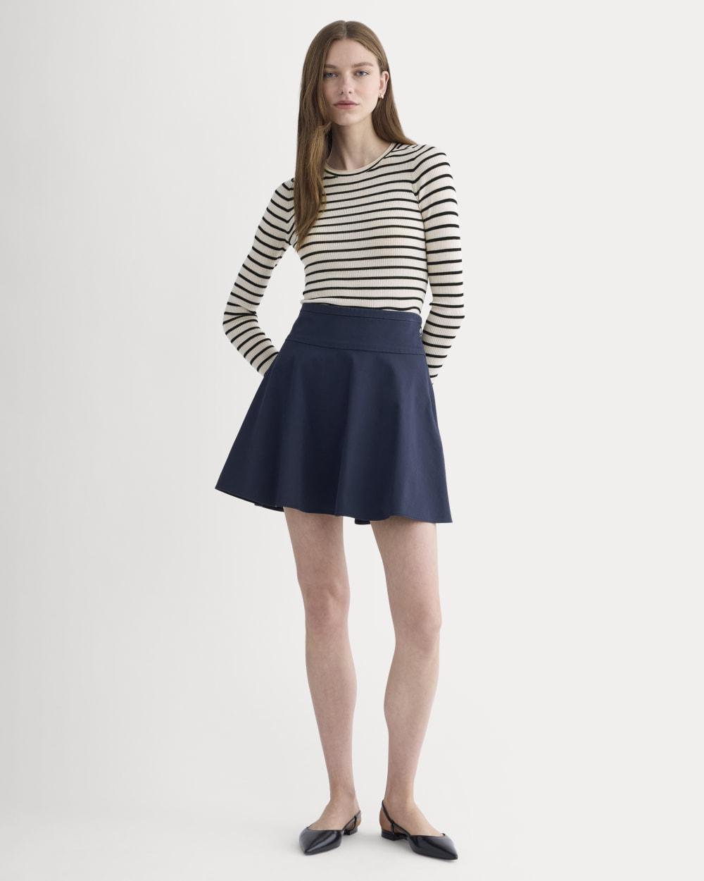 The Circle Mini Skirt | Navy by EVERLANE
