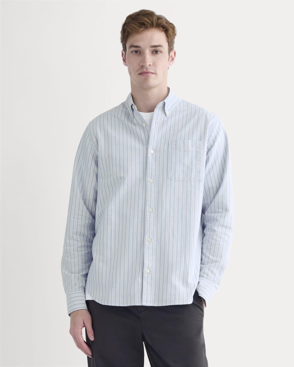 The Classic Oxford Shirt | Summer Sky Stripe | Standard by EVERLANE