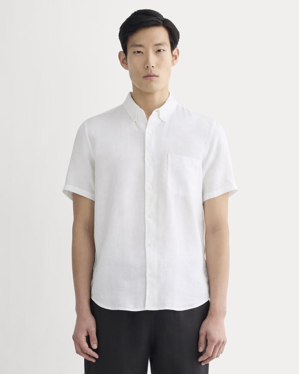 The Classic Short-Sleeve Shirt in Linen | White by EVERLANE