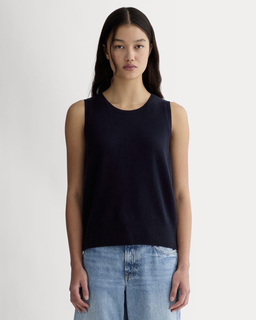The Classic Tank in Cashmere | Navy by EVERLANE