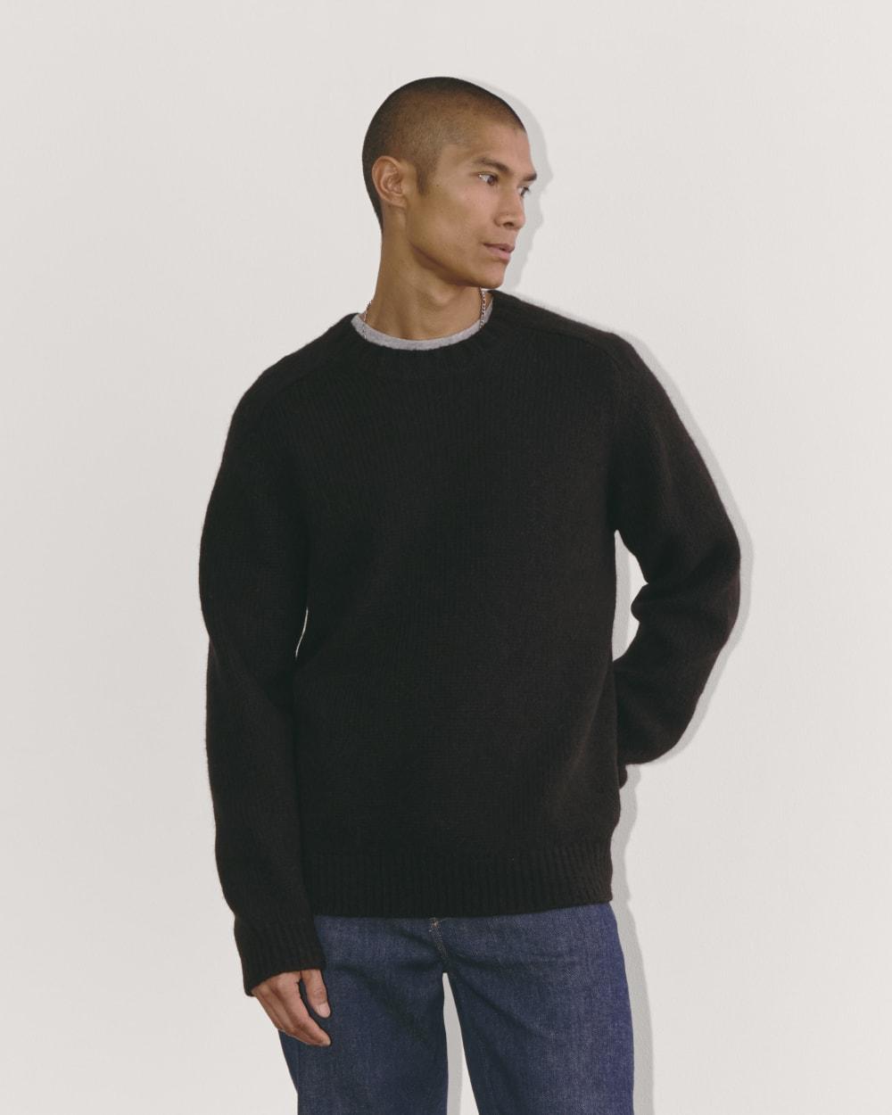 The Cloud Crewneck Sweater |  Black by EVERLANE