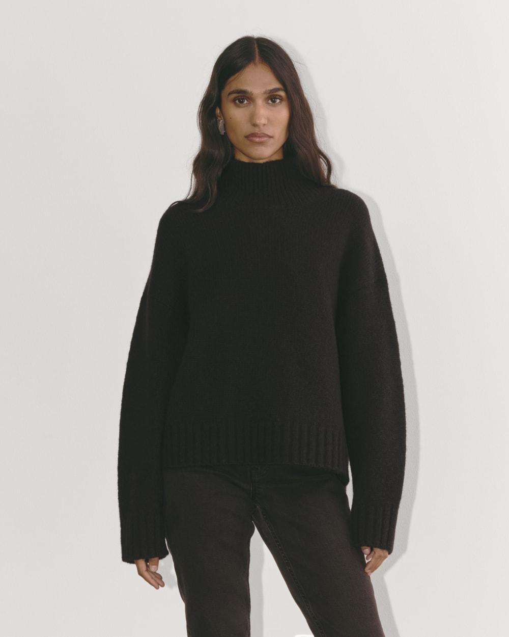 The Cloud Oversized Turtleneck | Black by EVERLANE