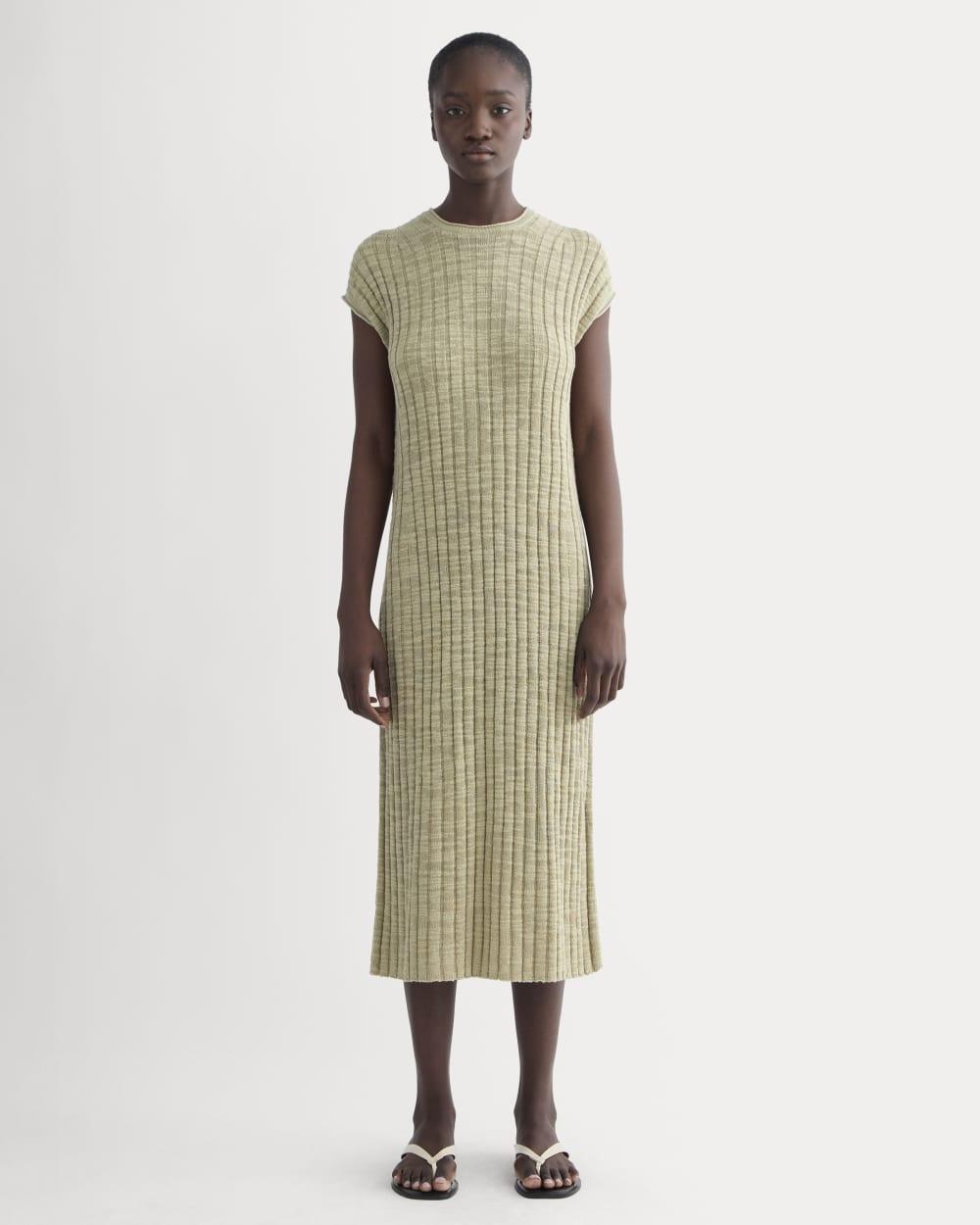 The Column Dress in Cotton Linen | Eucalyptus by EVERLANE