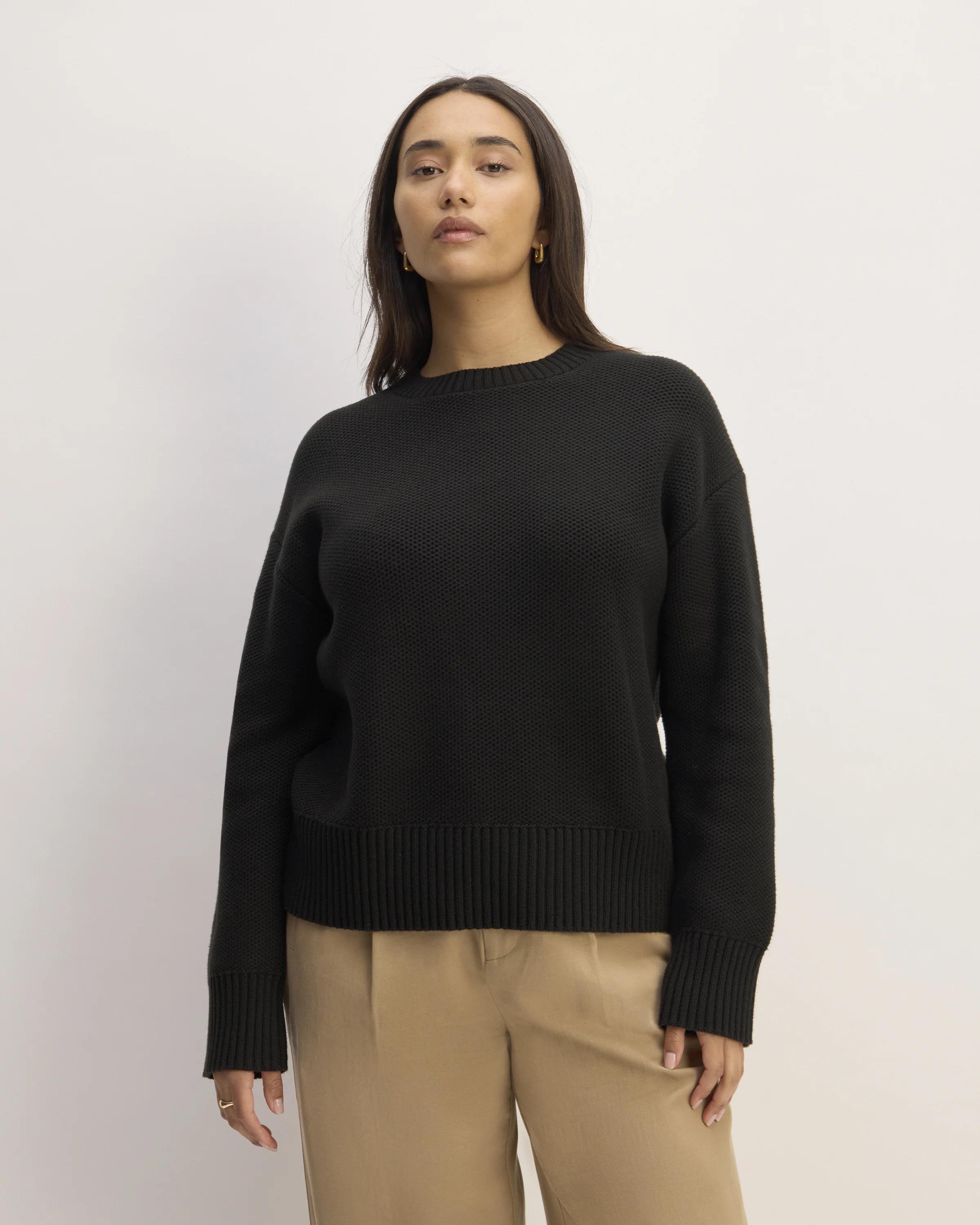 The Cotton Honeycomb Square Crew by EVERLANE