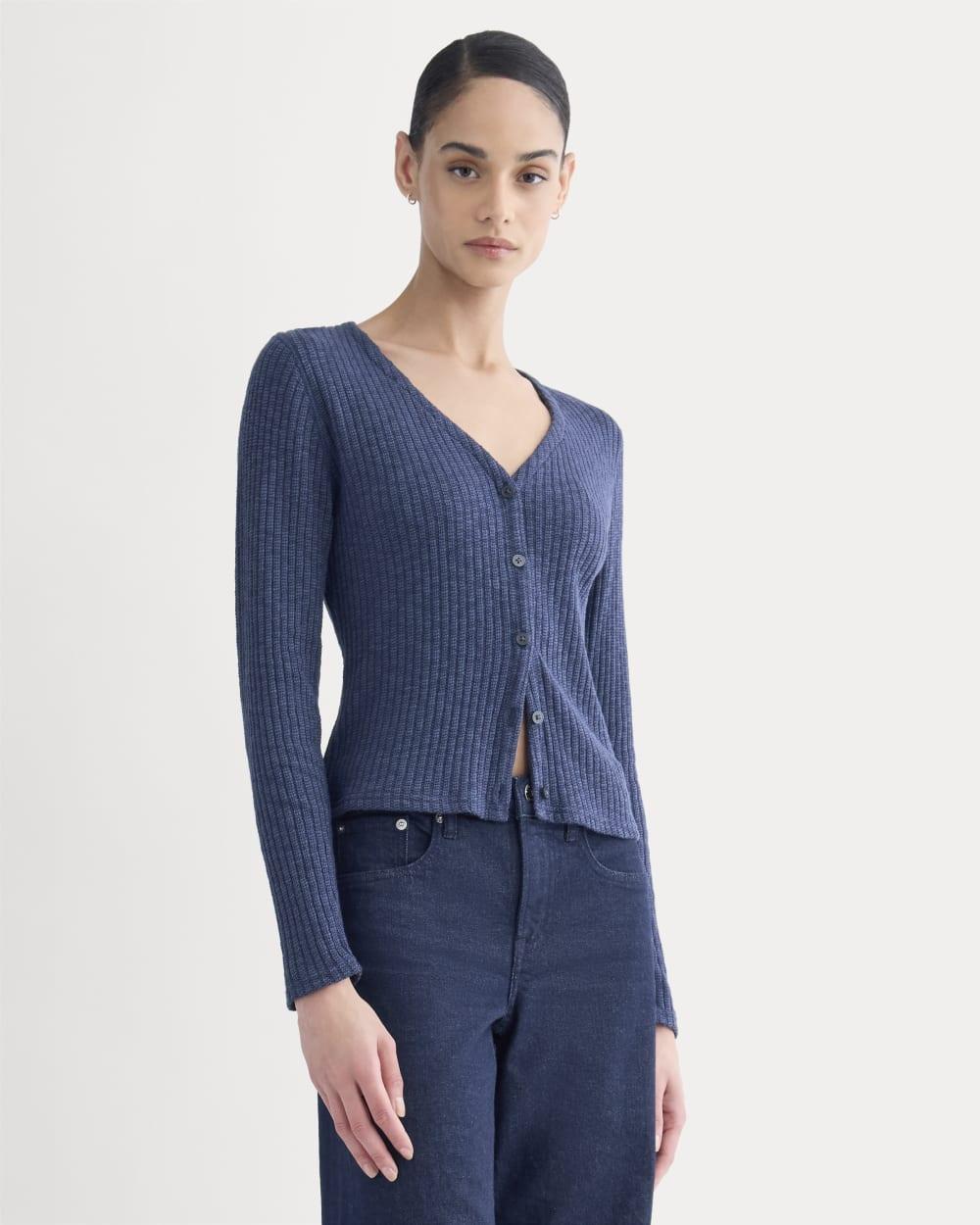 The Cozy Rib Cardigan | Mood Indigo by EVERLANE
