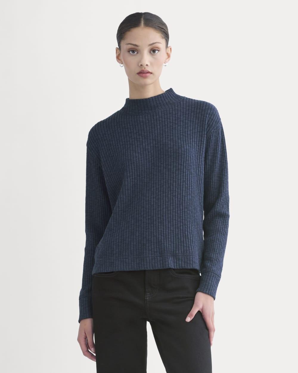 The Cozy Rib Funnel-Neck | Navy by EVERLANE