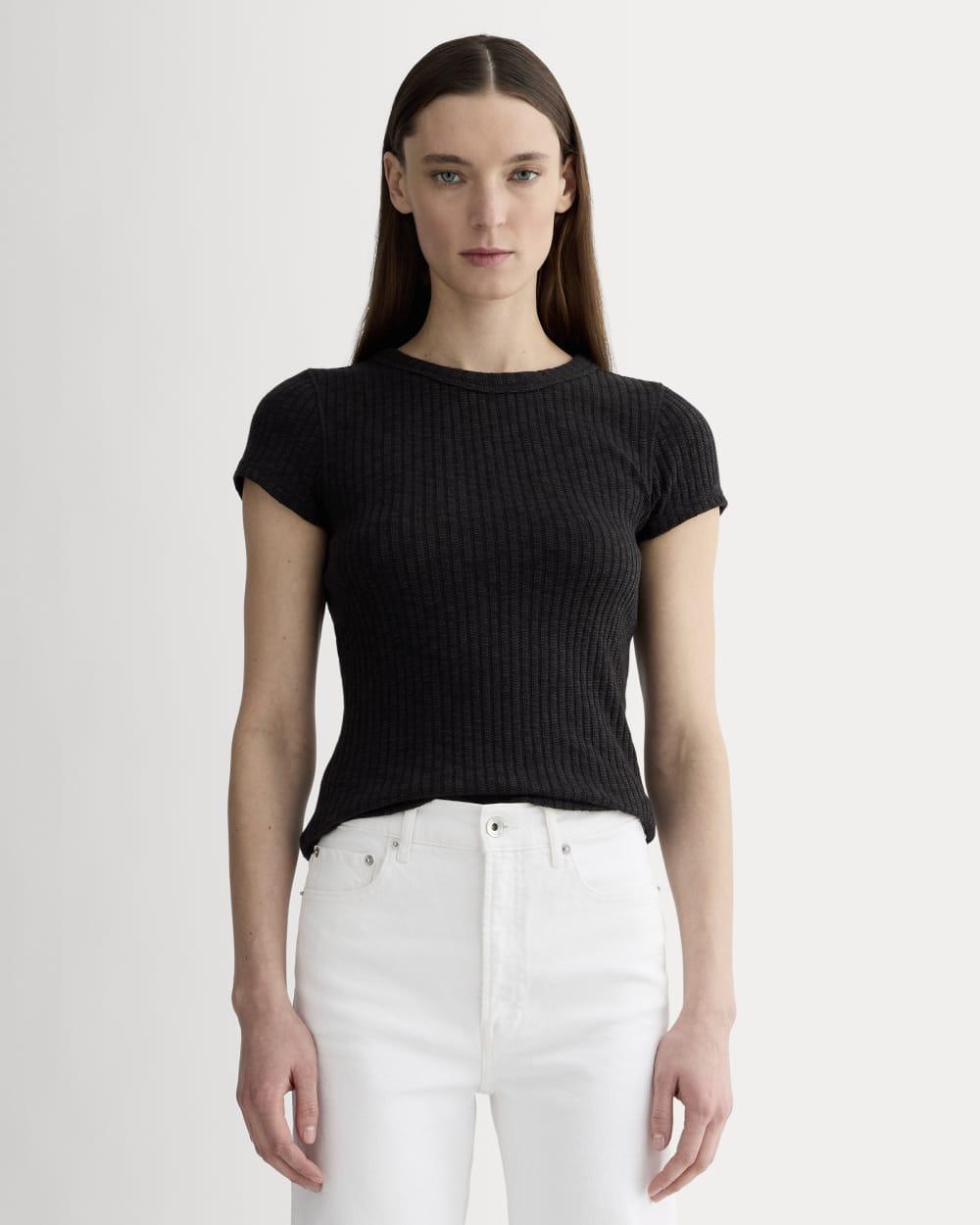 The Cozy Rib Tee | Black by EVERLANE