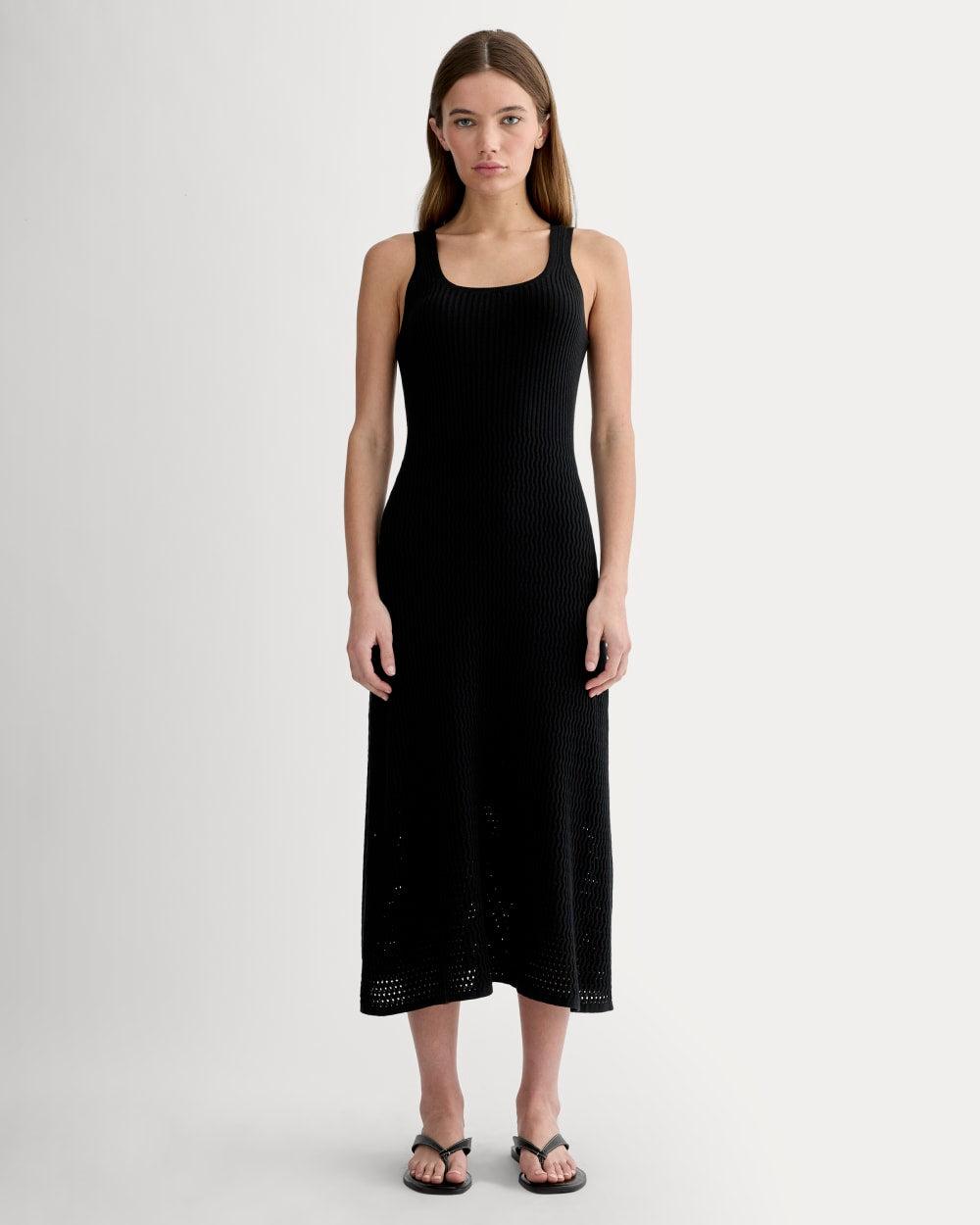 The Crochet Knit Tank Dress | Black by EVERLANE The Crochet Knit Tank Dress | Black by EVERLANE