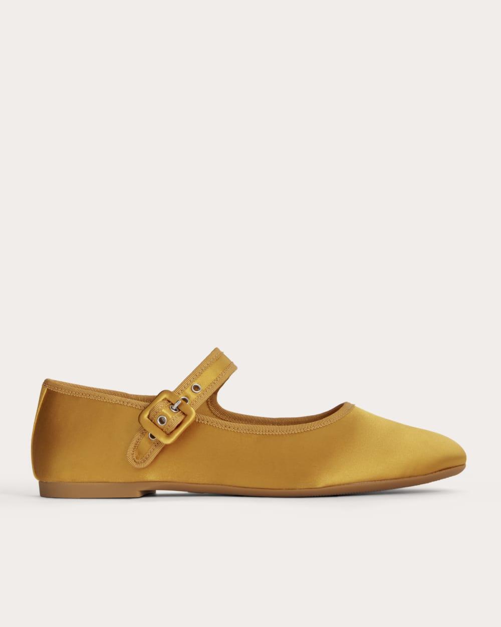 The Day Buckle Mary Jane | Golden Yellow Satin by EVERLANE The Day Buckle Mary Jane | Golden Yellow Satin by EVERLANE