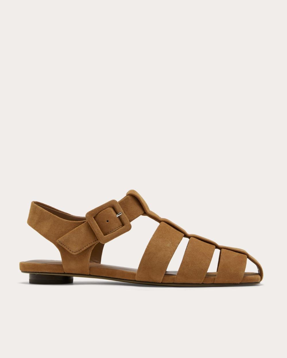 The Day Fisherman Sandal | Saddle Brown Suede by EVERLANE