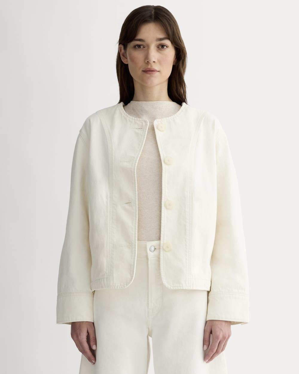 The Denim Barrel Jacket | Calico Ecru by EVERLANE