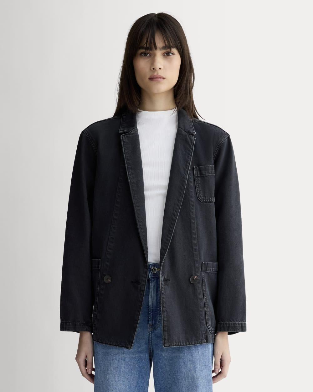 The Denim Chore Blazer |  Black by EVERLANE