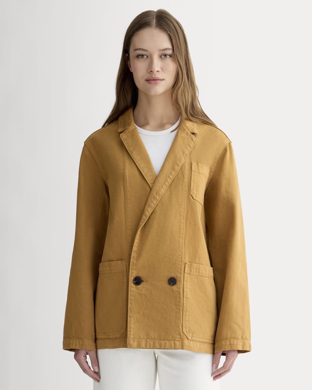 The Denim Chore Blazer | Garment-Dyed Neutral by EVERLANE