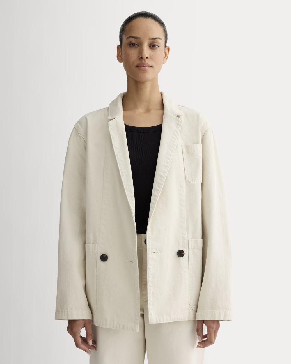 The Denim Chore Blazer | Garment-Dyed Sand by EVERLANE