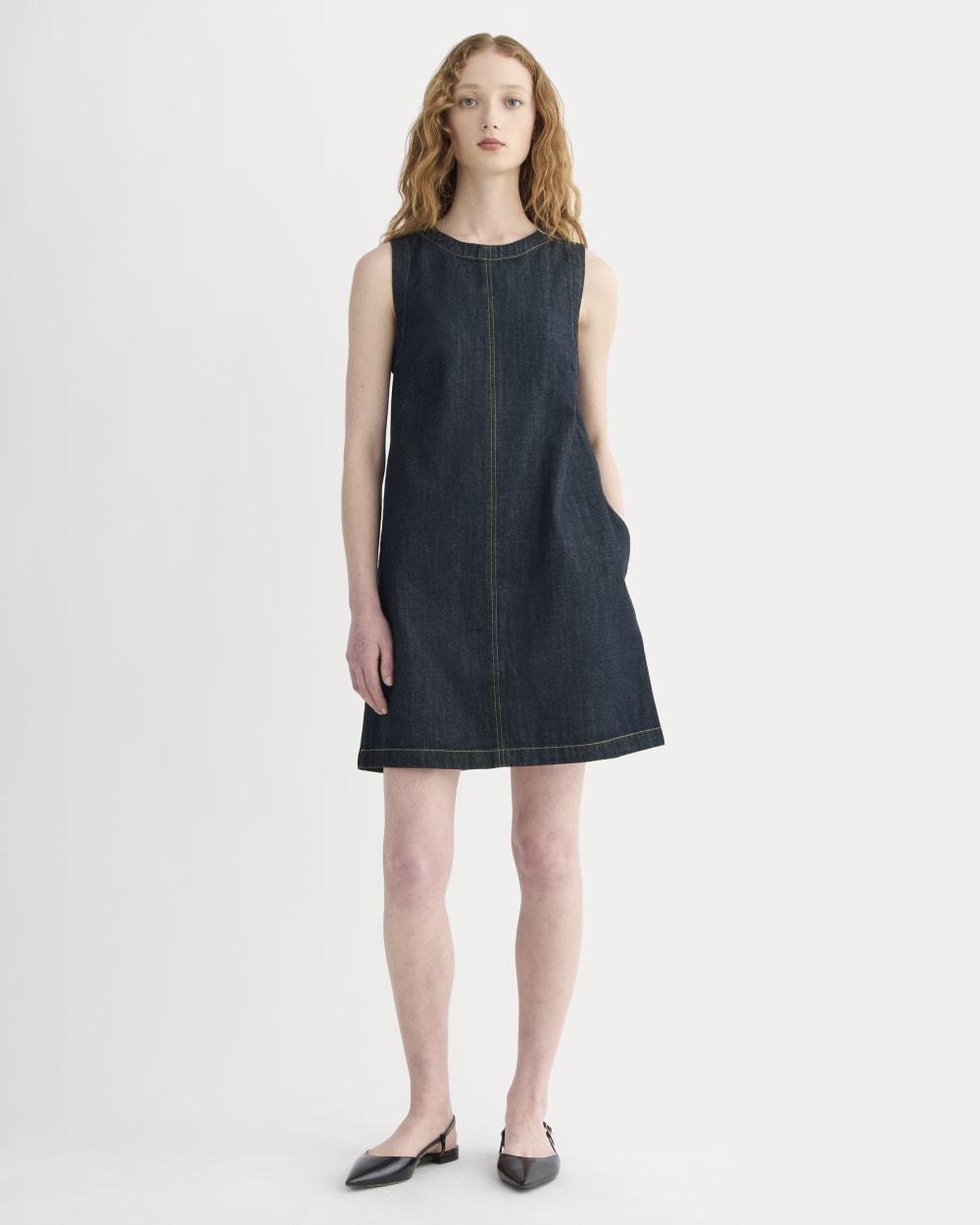 The Denim Shift Dress | Dark Indigo by EVERLANE