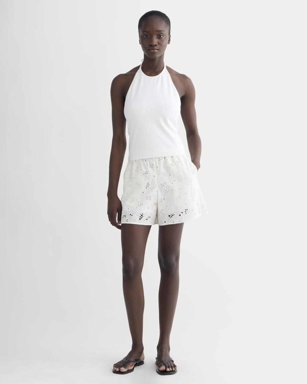 The Eyelet Pull-On Short | Bone by EVERLANE