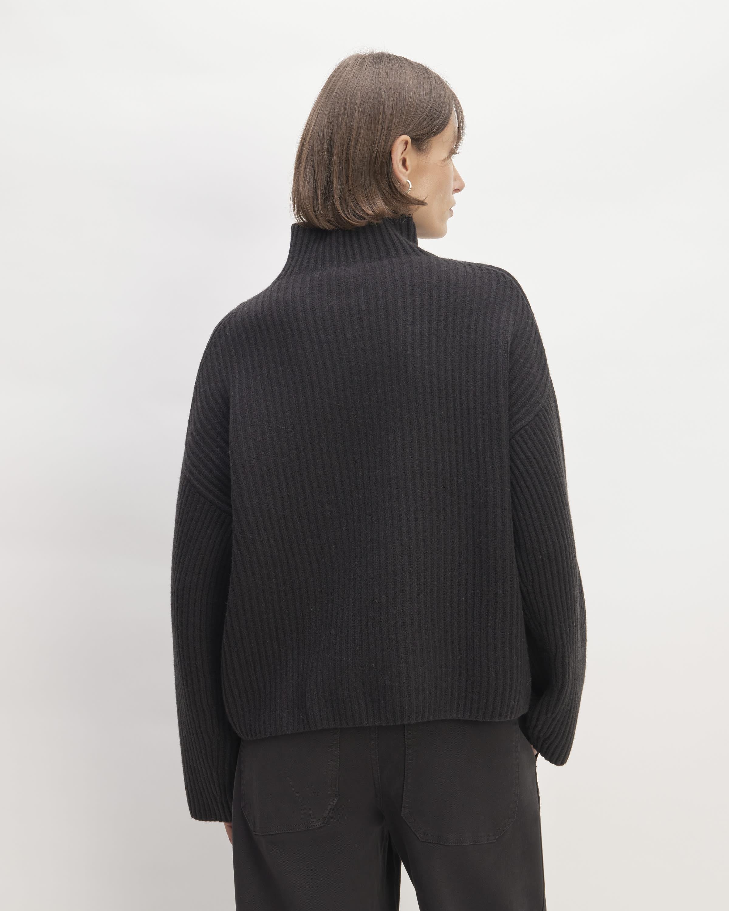 The Felted Merino Funnel-Neck Pullover by EVERLANE