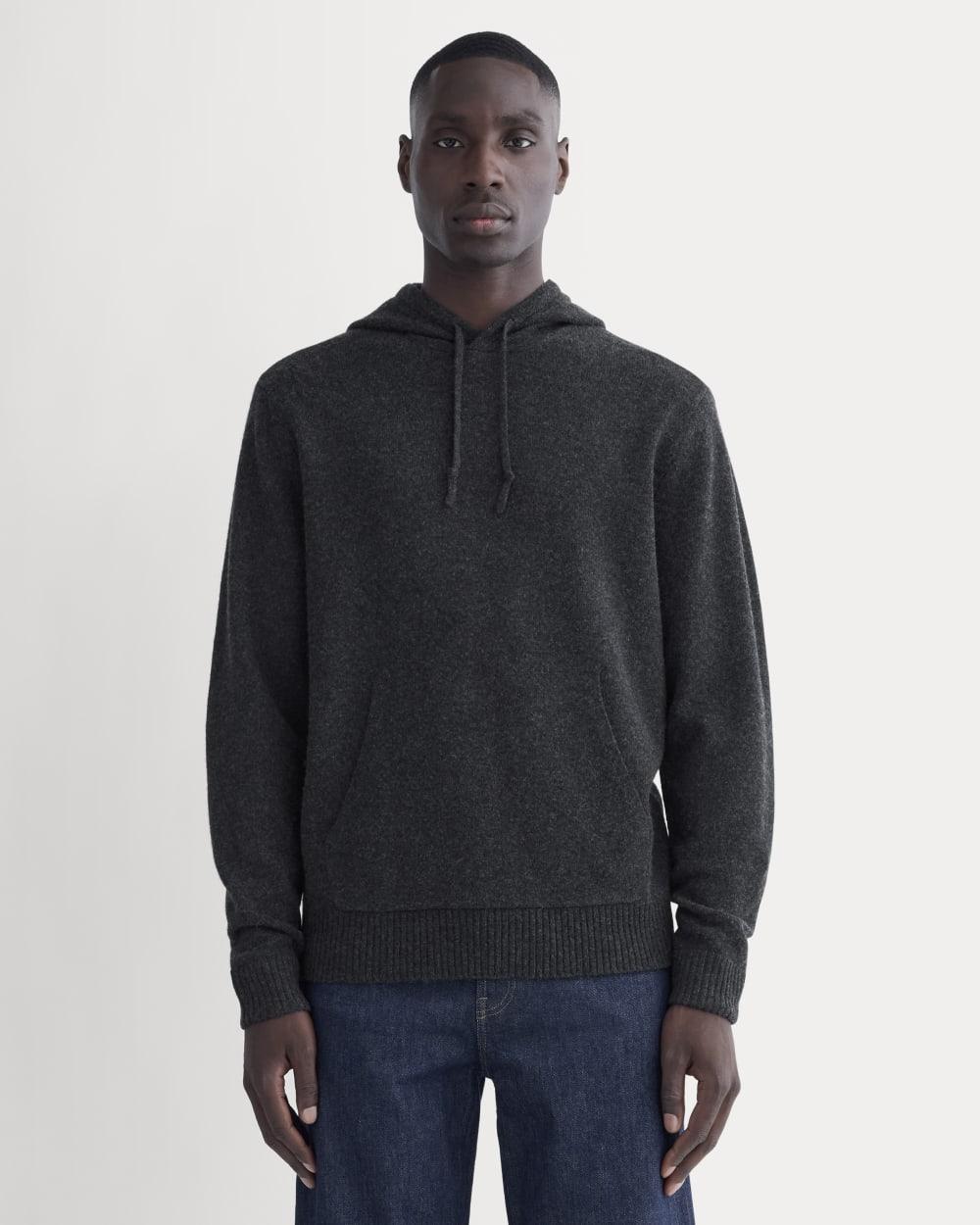 The Felted Merino Hoodie | Charcoal by EVERLANE