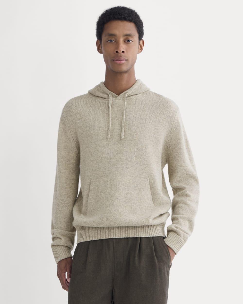 The Felted Merino Hoodie | Heather Gravel by EVERLANE