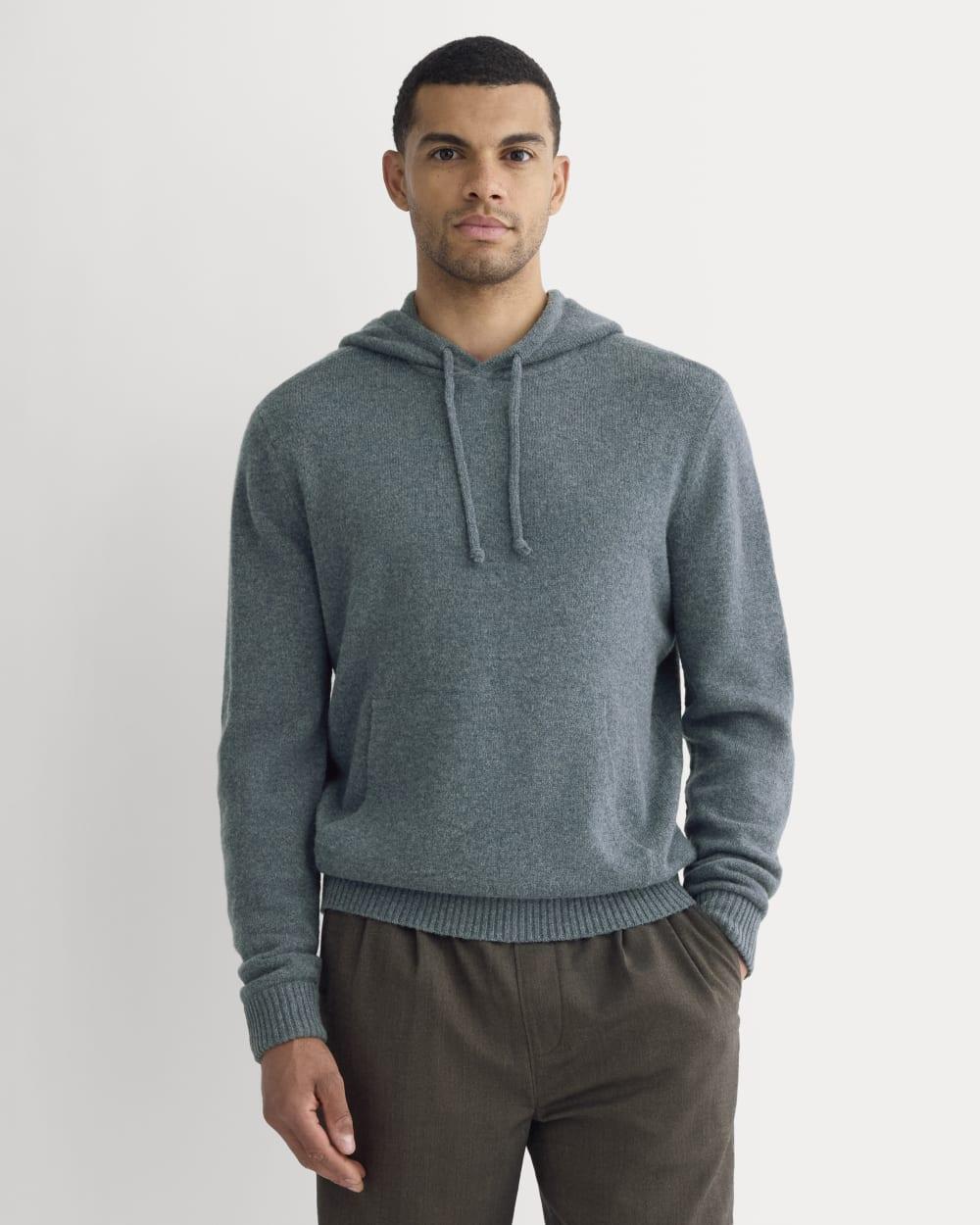 The Felted Merino Hoodie | Heather Midnight Navy by EVERLANE