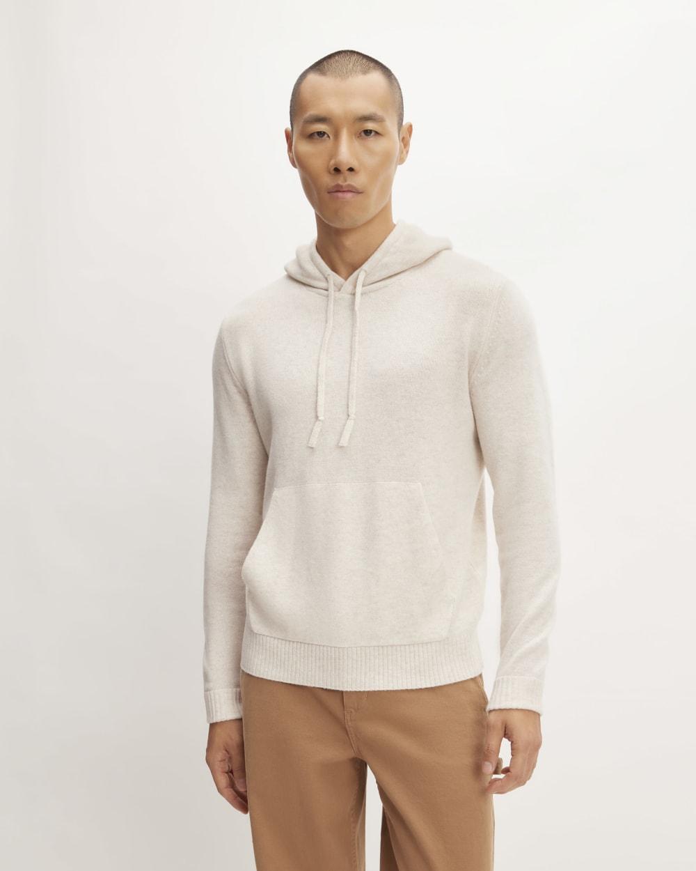 The Felted Merino Hoodie | Heathered Oat by EVERLANE