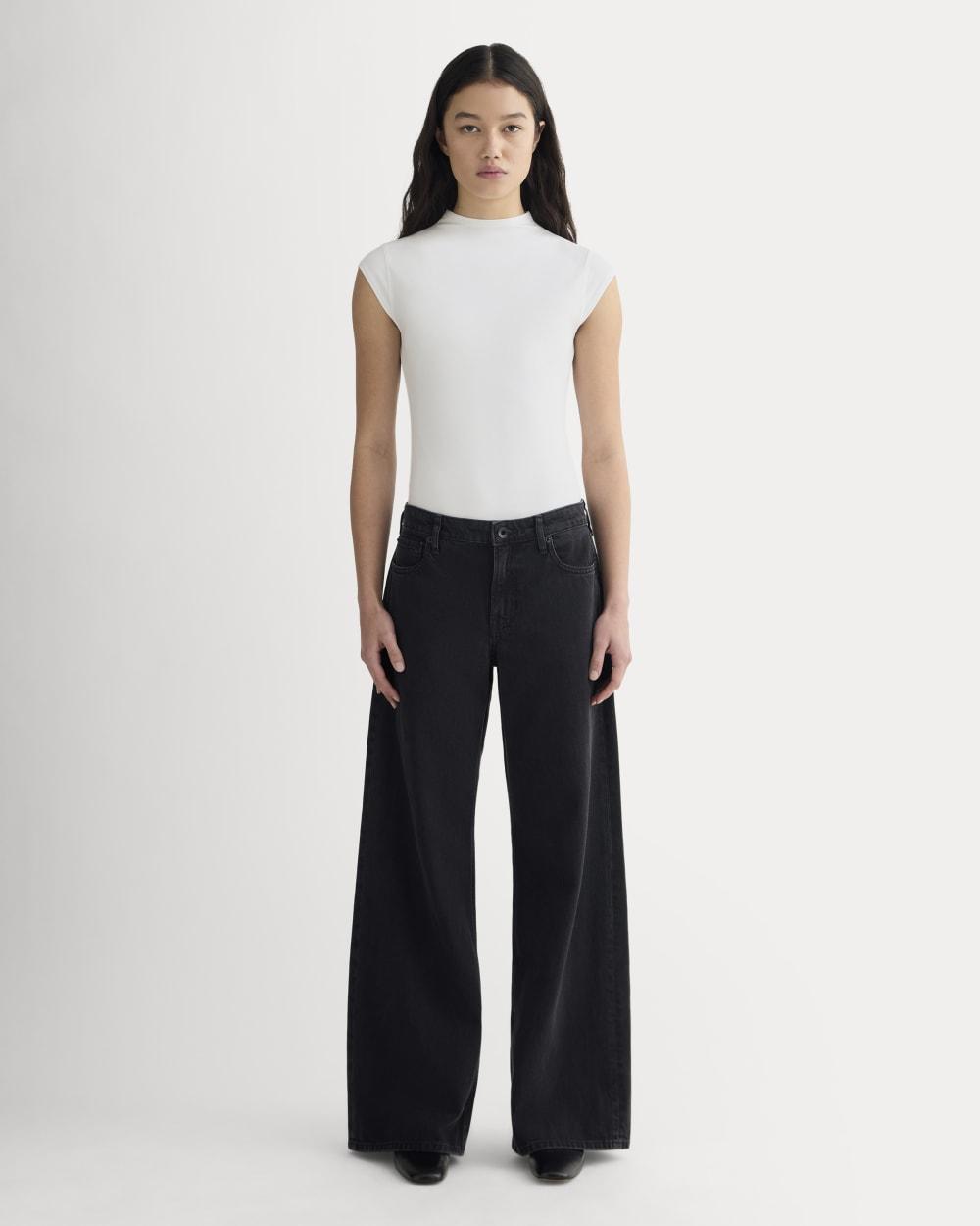 The Form Funnel-Neck Bodysuit | White by EVERLANE