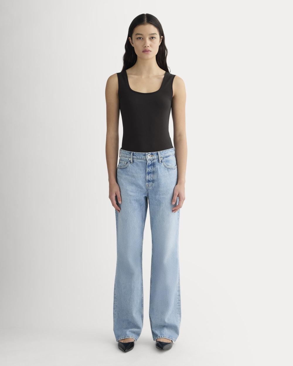 The Form Square-Neck Bodysuit | Black by EVERLANE