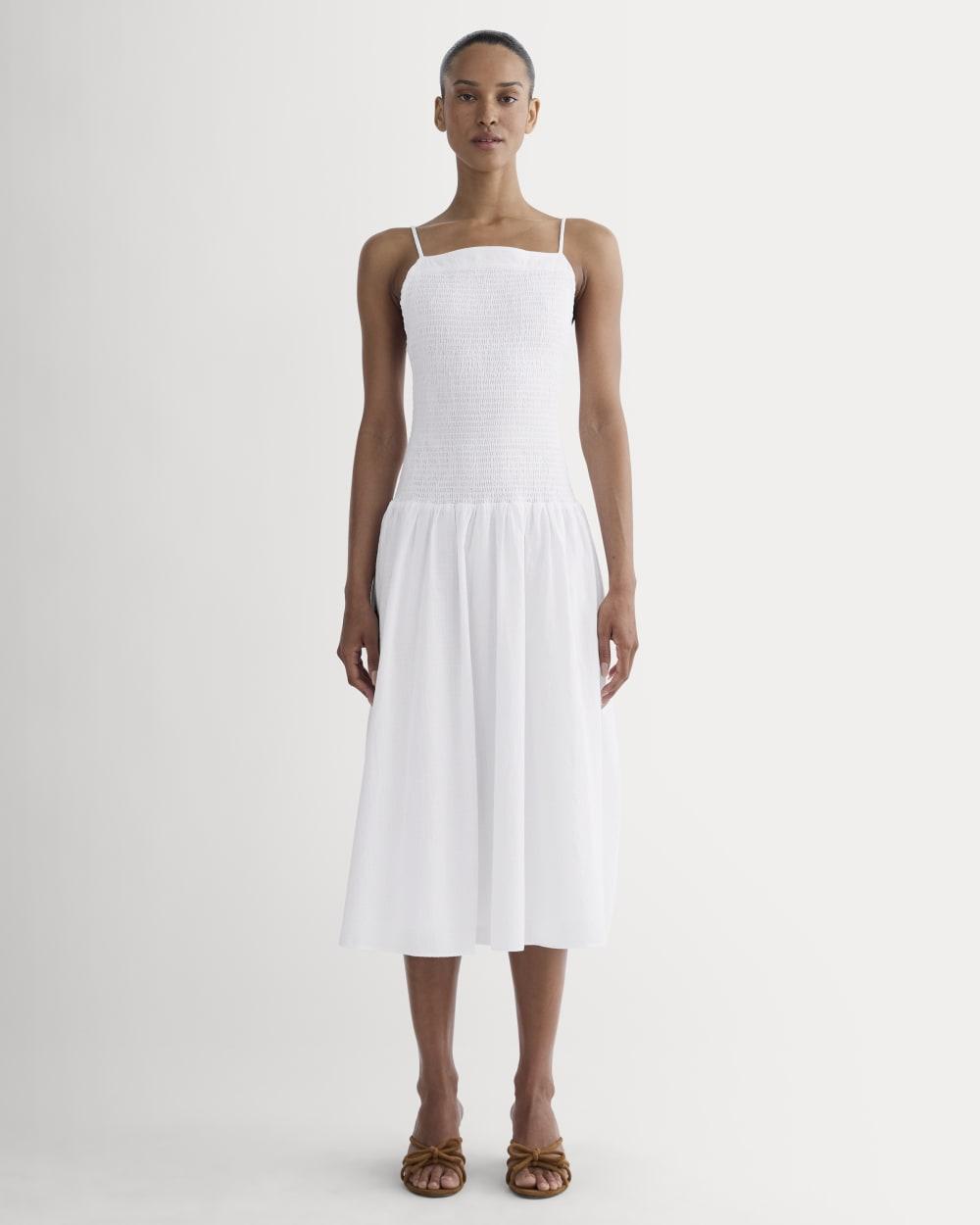 The Gauze Open-Back Dress | White by EVERLANE