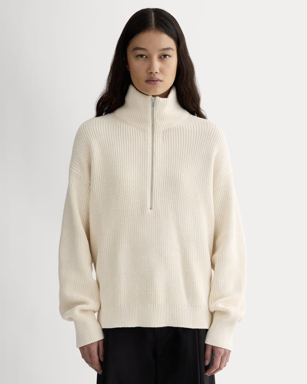 The Half-Zip in Everyday Cotton | Canvas by EVERLANE
