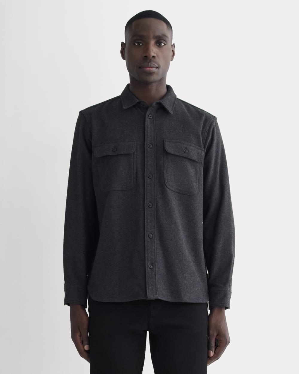 The Heavyweight Overshirt | Uniform | Charcoal Heather by EVERLANE