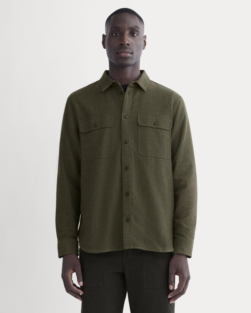 The Heavyweight Overshirt | Uniform | Heathered Green by EVERLANE