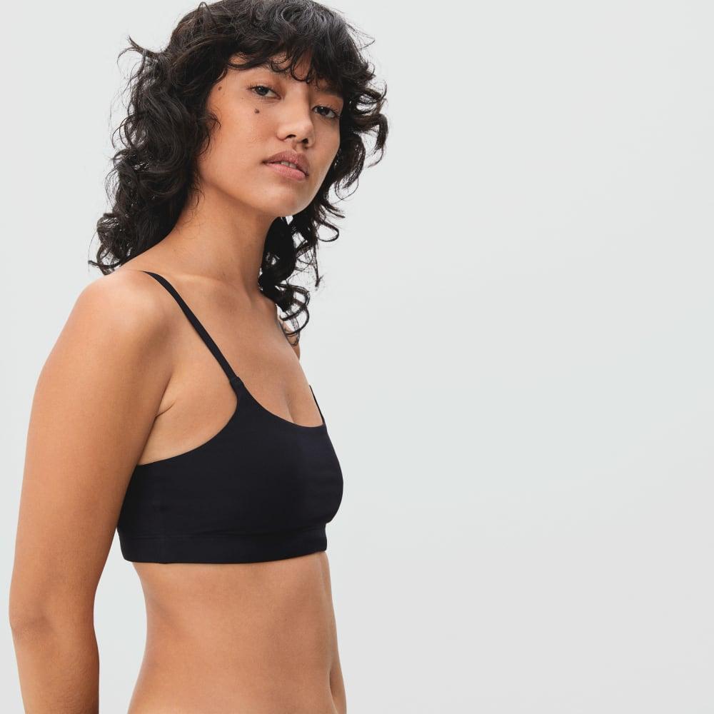 The Invisible Square-Neck Bralette | Black by EVERLANE