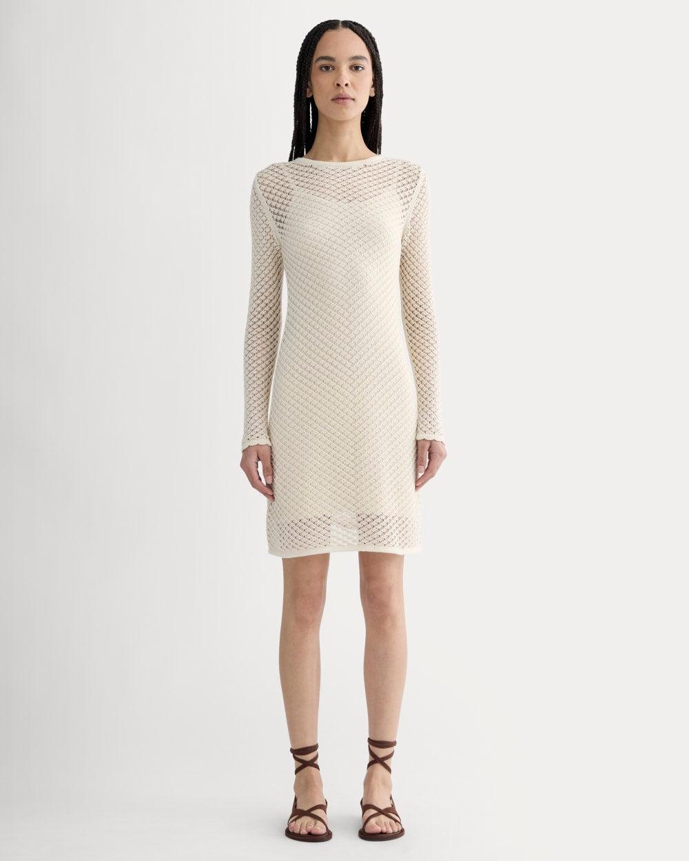 The Lace Knit Mini Dress | Birch by EVERLANE