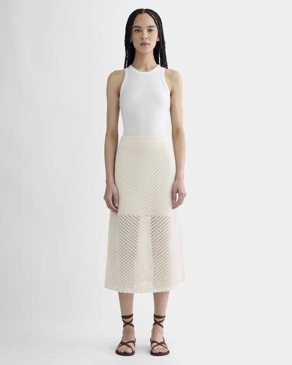 The Lace Knit Skirt | Birch by EVERLANE