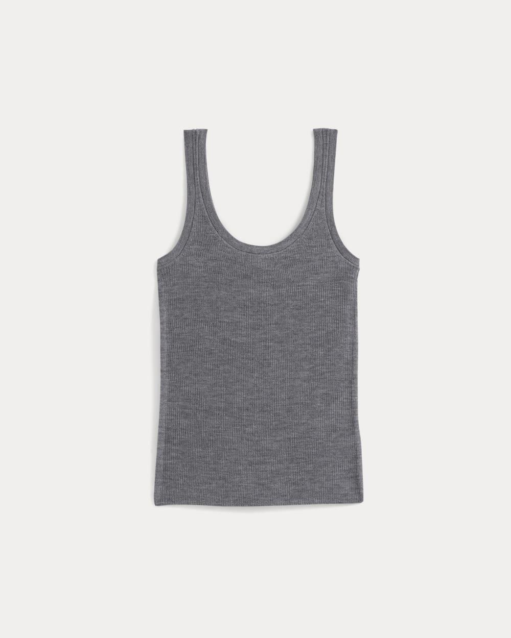 The Light Ribbed Cami in Ultrasoft Merino | Heather Mid Grey by EVERLANE