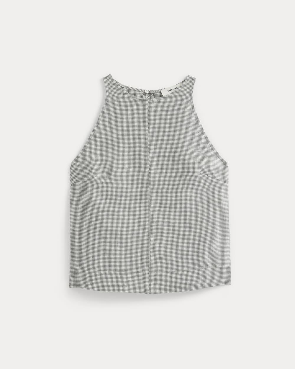 The Linen High-Neck Tank | Agave Green by EVERLANE