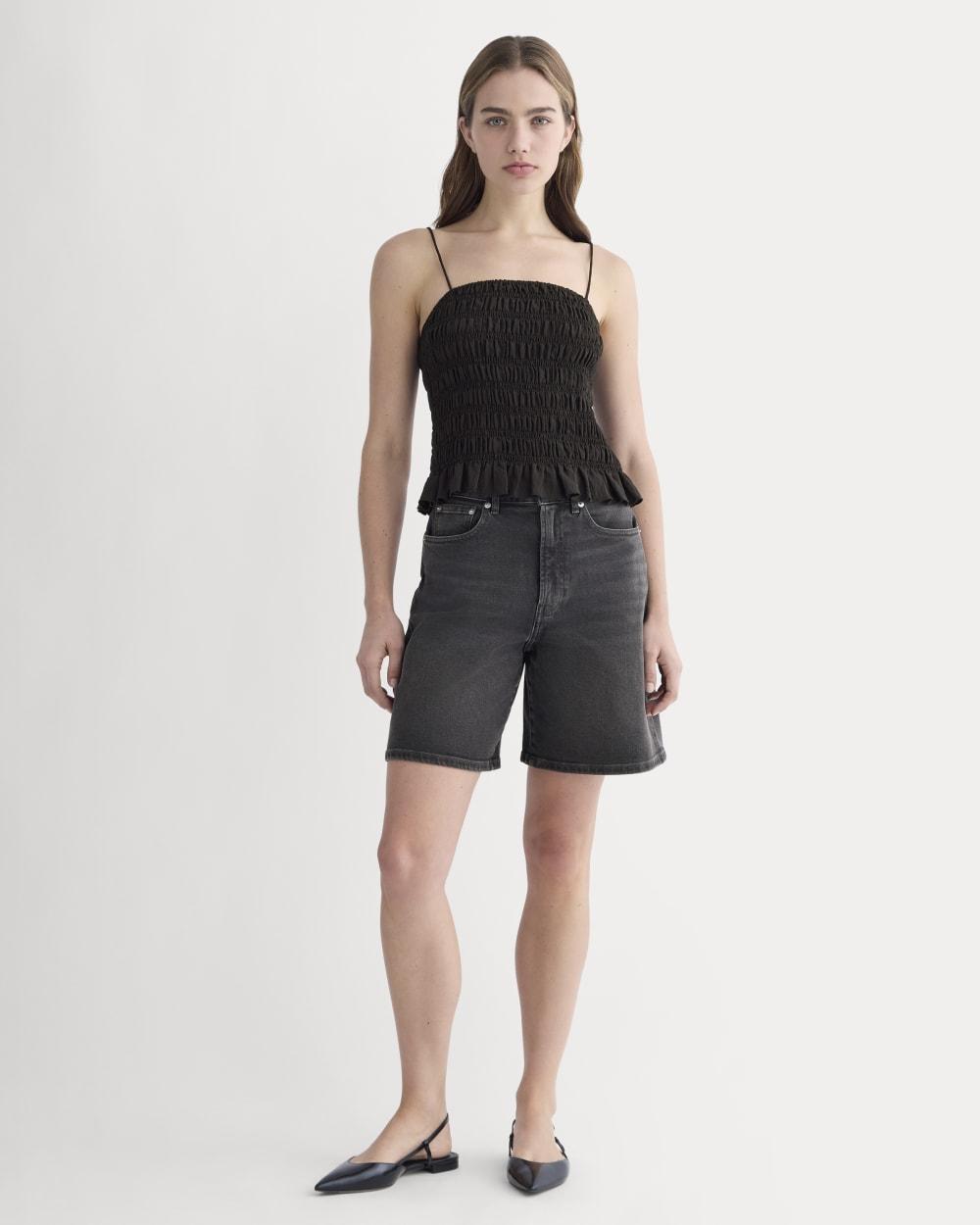 The Long A-Line Denim Short | Night by EVERLANE