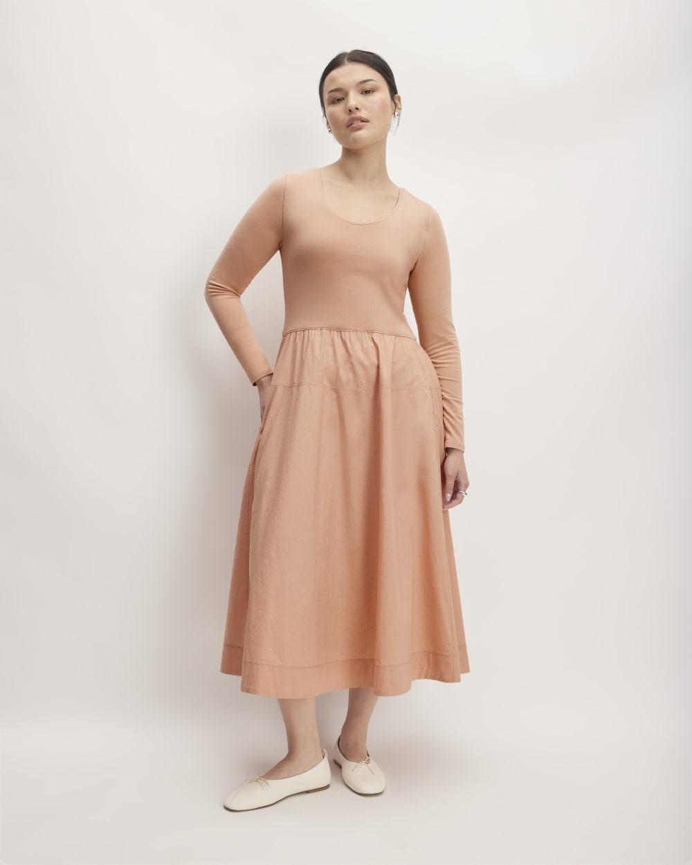 The Long-Sleeve Riviera Dress | Blush Pink by EVERLANE